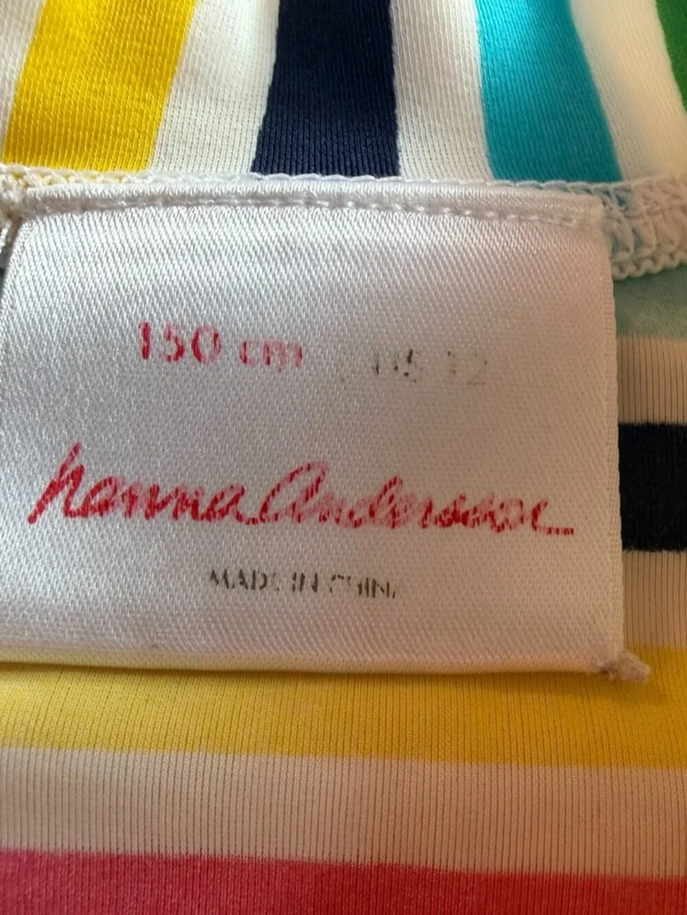 Hanna Andersson rainbow 150 size